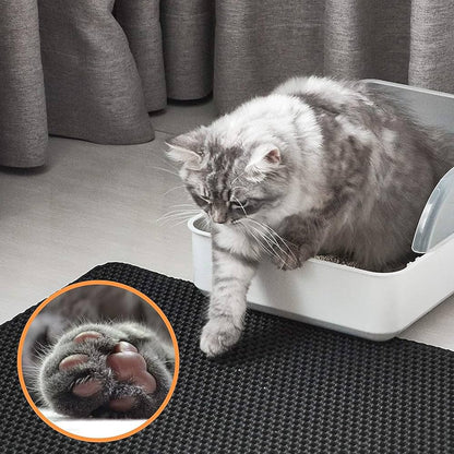 WolPet™ Tapis de Litière Double Couche pour Chat Antidérapant et Imperméable