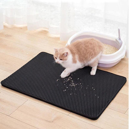 WolPet™ Tapis de Litière Double Couche pour Chat Antidérapant et Imperméable