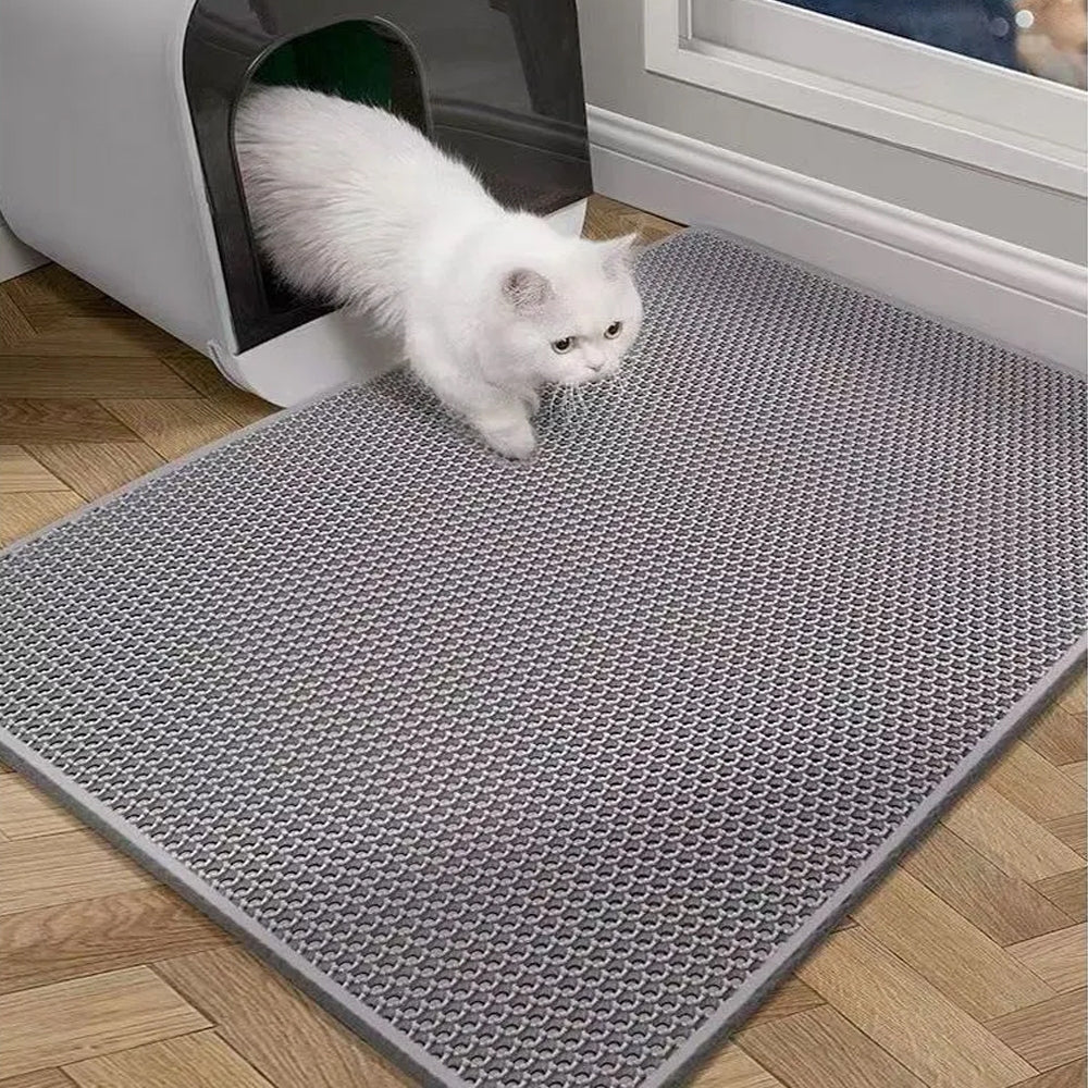 WolPet™ Tapis de Litière Double Couche pour Chat Antidérapant et Imperméable