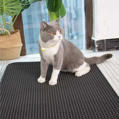 WolPet™ Tapis de Litière Double Couche pour Chat Antidérapant et Imperméable